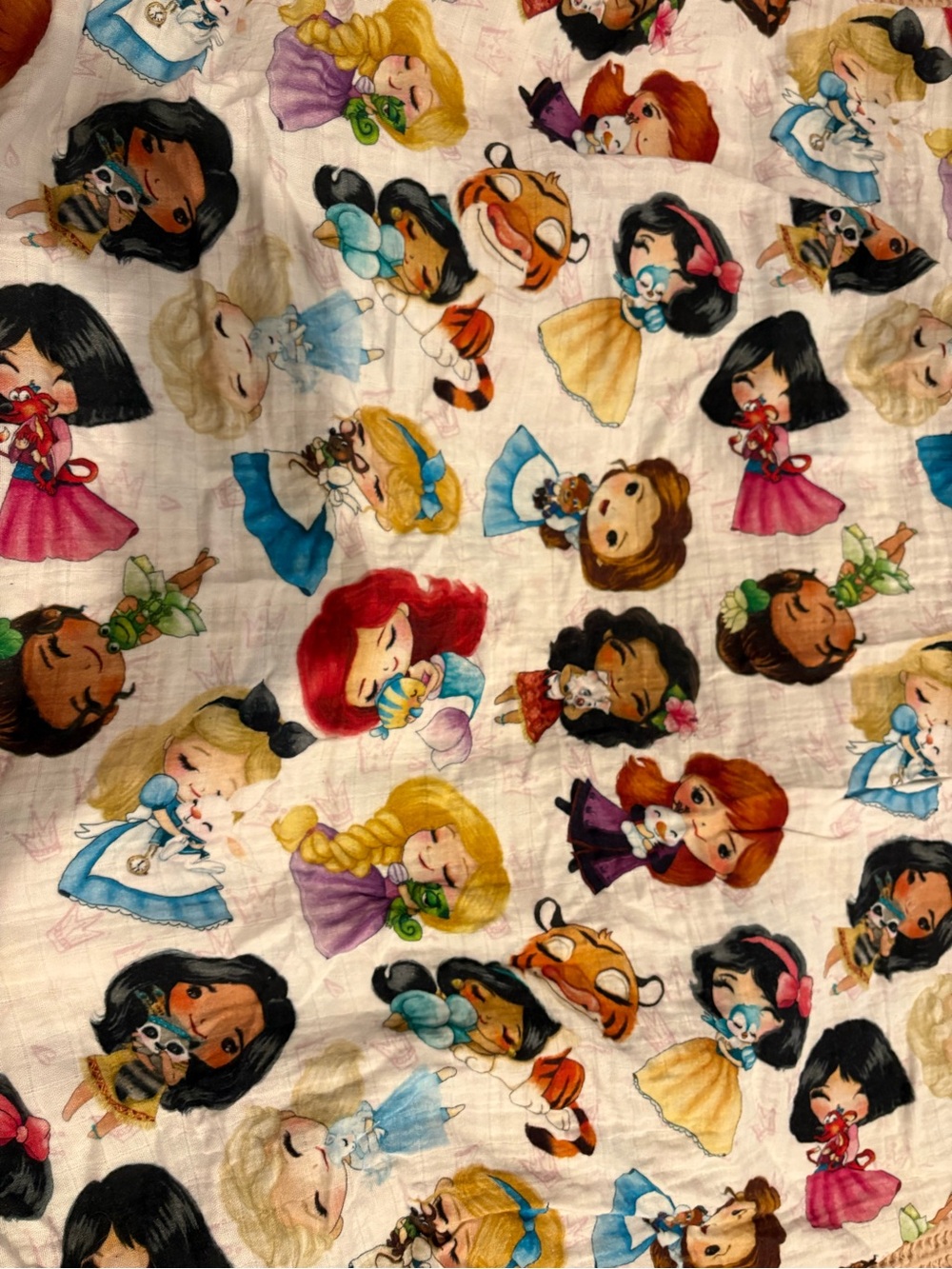 Muslin Disney Princess Crib Sheet